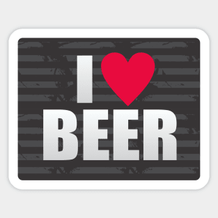 I Heart Beer Sticker